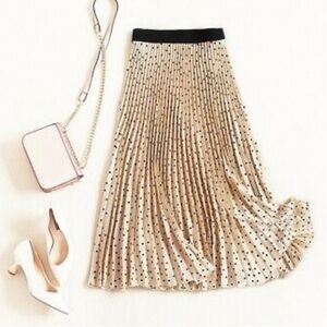 Mod Goddess Pleated Maxi Broom Skirt